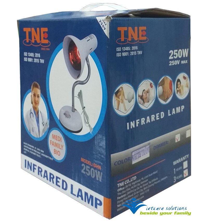 [KÈM BÓNG] Chân Đèn Hồng Ngoại Có Chiết Áp TNE D-Lamp (Hộp Xanh)