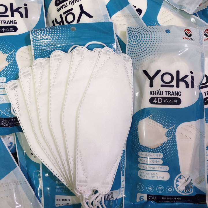 Khẩu trang 4D Yuki / Yoki (Bịch 6 Cái)