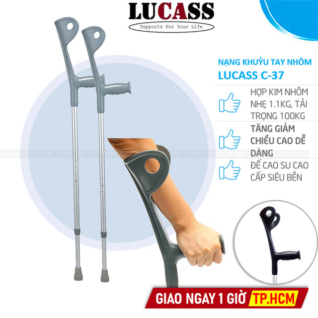 Nạng Khuỷu Tay Lucass C-37 (Hợp Kim Nhôm)