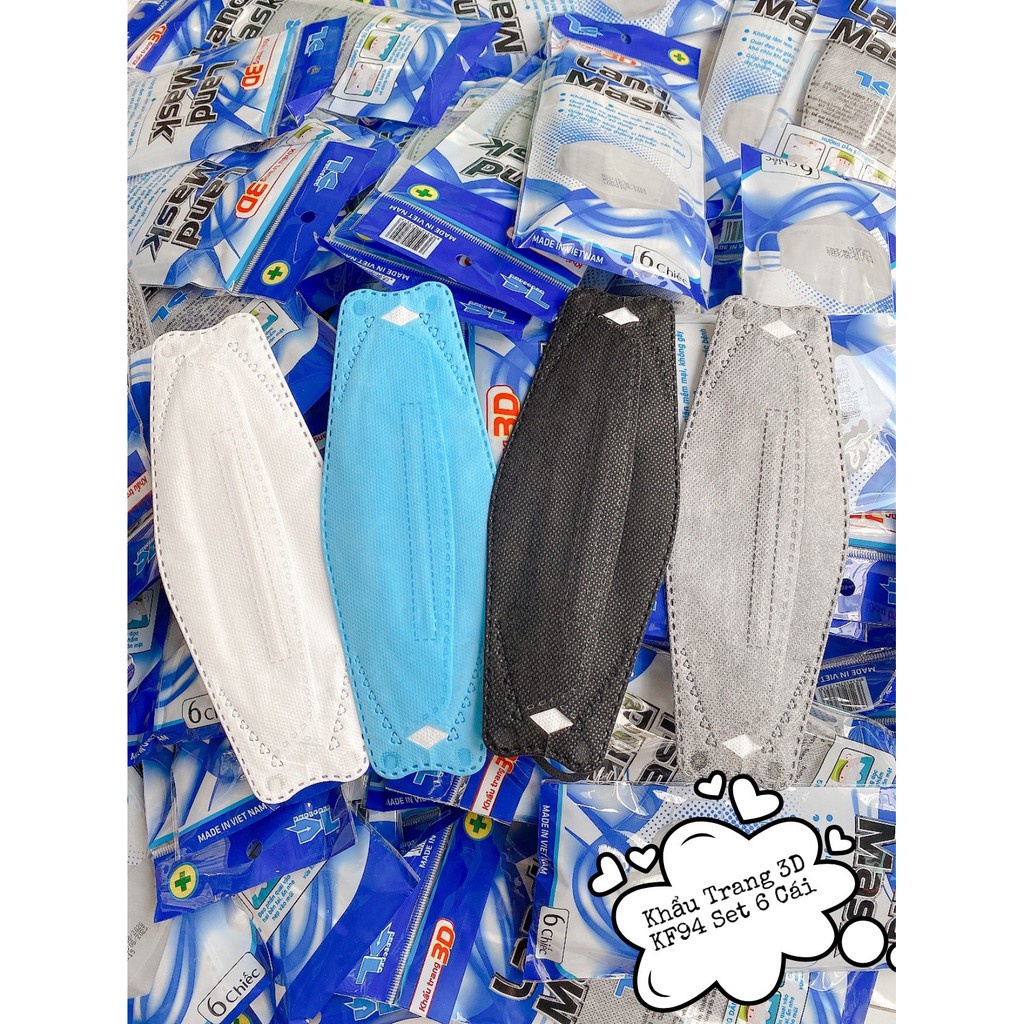 Khẩu Trang 3D LandMask 3D (Bịch 6 Cái)