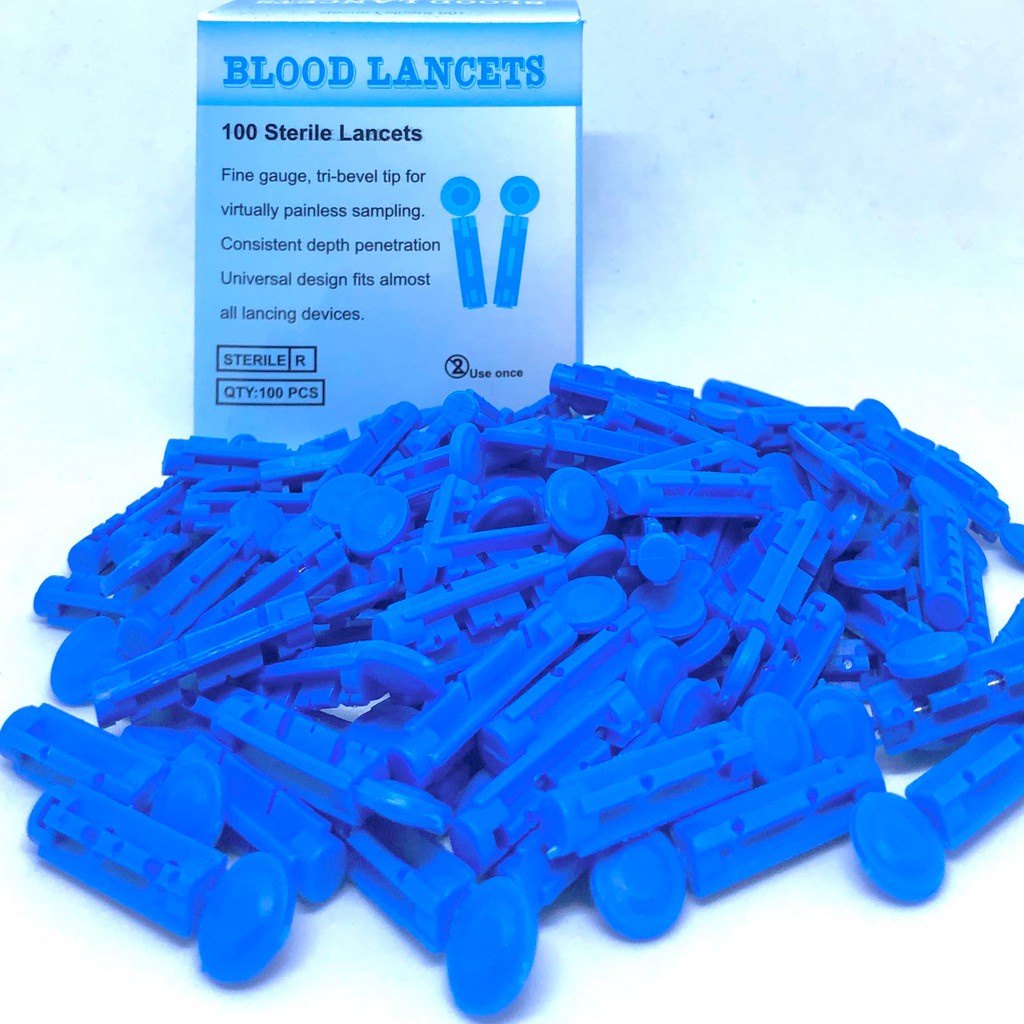 Kim Thử Đường Huyết Blood Lancet (Tròn 4 Cạnh) (Hộp 100 Kim)
