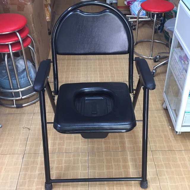 Ghế Bô Vệ Sinh Không Bánh Xe, Khung Sơn, Bô Vuông, Đệm Simili Lucass G-17 (G17)