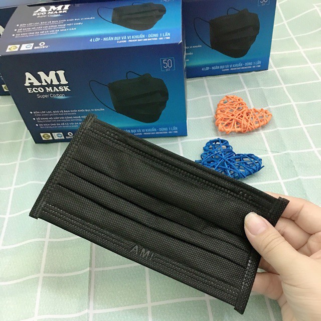 Khẩu Trang Y Tế 4 Lớp AMI (Hộp 50 Cái)