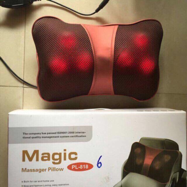 Gối Massage Hồng Ngoại MAGIC PL-818 (6 Bi)