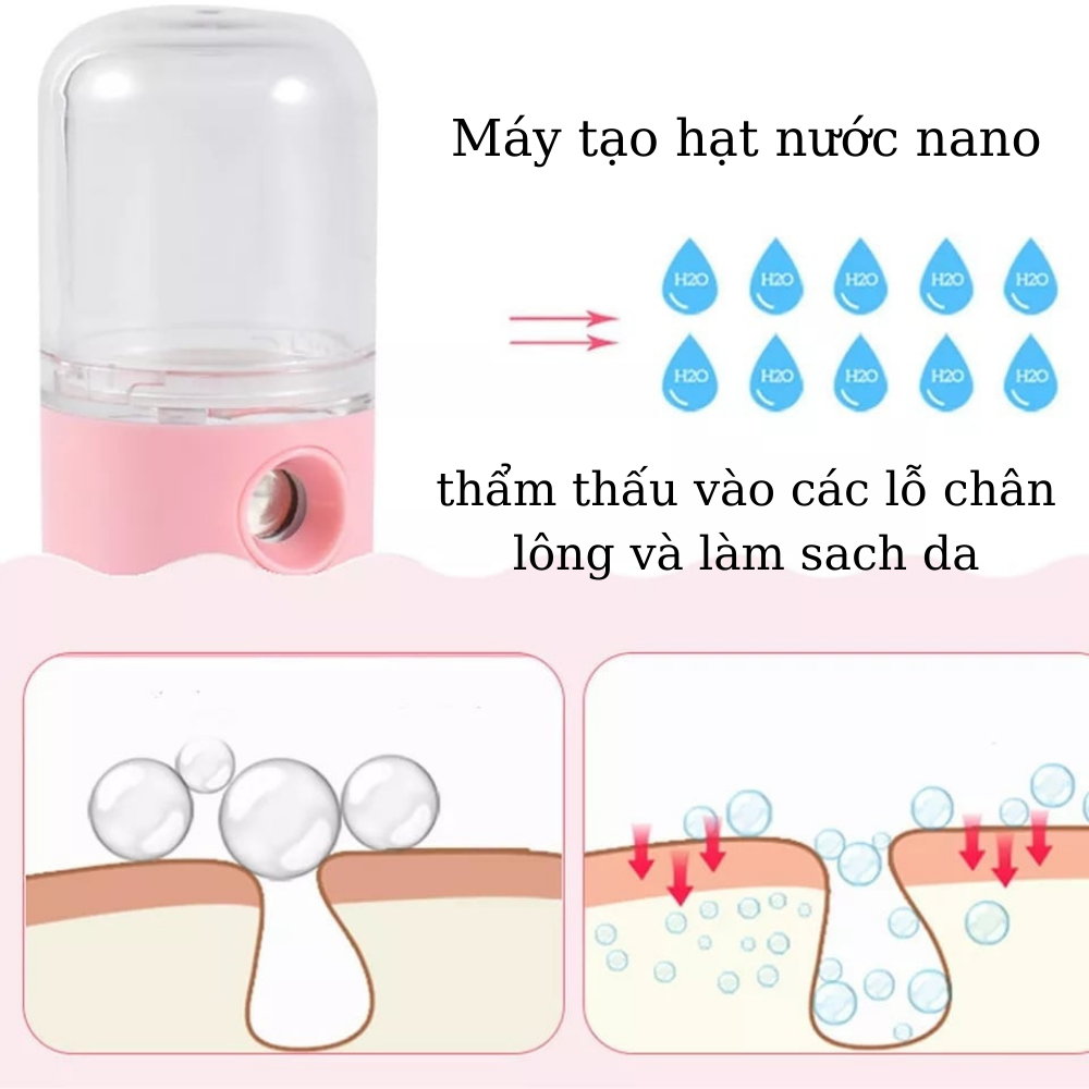 Máy Xông Mặt Phun Sương Cầm Tay Mini W-718B