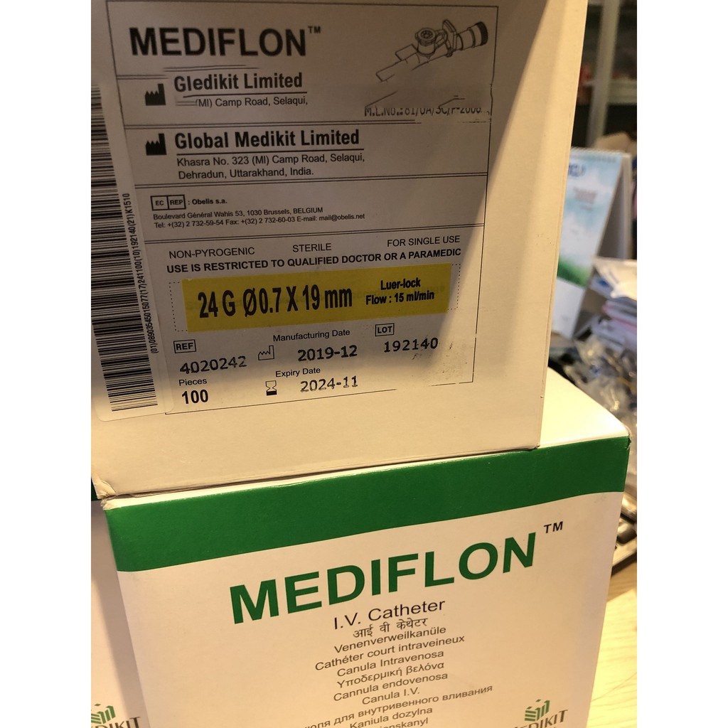 Kim Luồn Tĩnh Mạch Mediflon I.V. Catheter (Ấn Độ)
