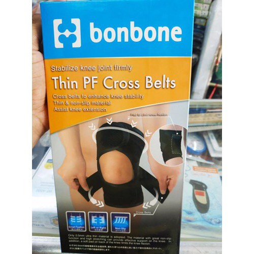 Đai Đầu Gối Bonbone Thin PF Cross Belt - Made in Japan