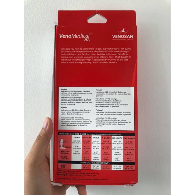 Vớ Y Khoa Venosan USA Cho Nam