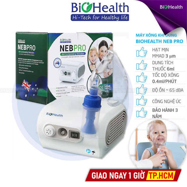 Máy Xông Khí Dung Mũi Họng Biohealth NEB PRO