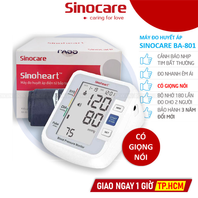 Máy Đo Huyết Áp Bắp Tay Sinocare Sinoheart BA-801