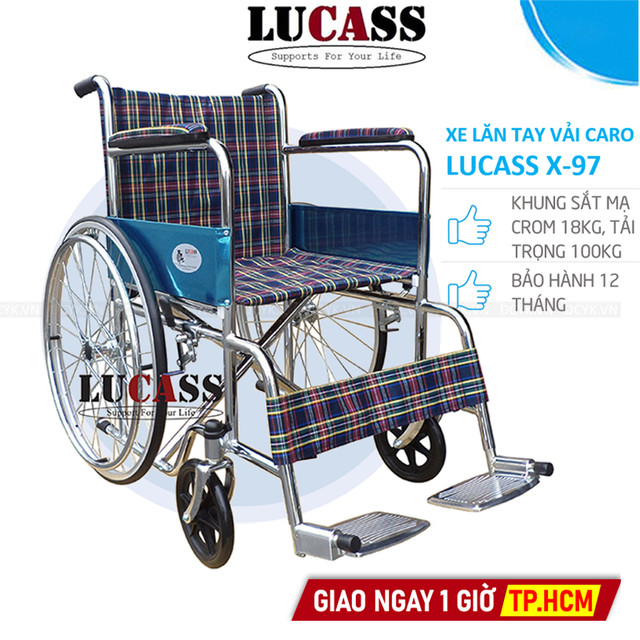 Xe Lăn Tay Vải Ca-rô Lucass X-97 (X97)
