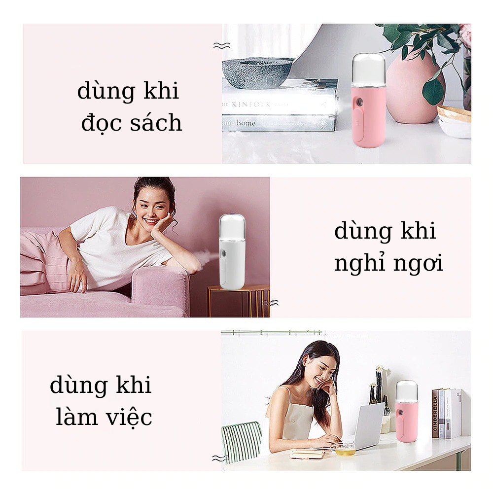 Máy Xông Mặt Phun Sương Cầm Tay Mini W-718B