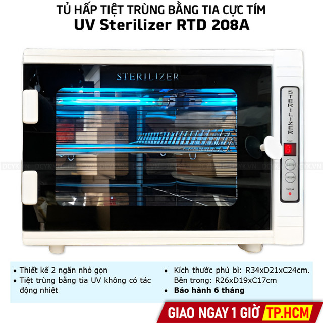Tủ Hấp Tiệt Trùng Bằng Tia Cực Tím UV Sterilizer RTD 208A