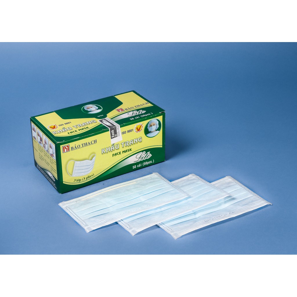 Khẩu Trang Y Tế Bảo Thạch Lite (3 Lớp - Hộp 50 Cái)