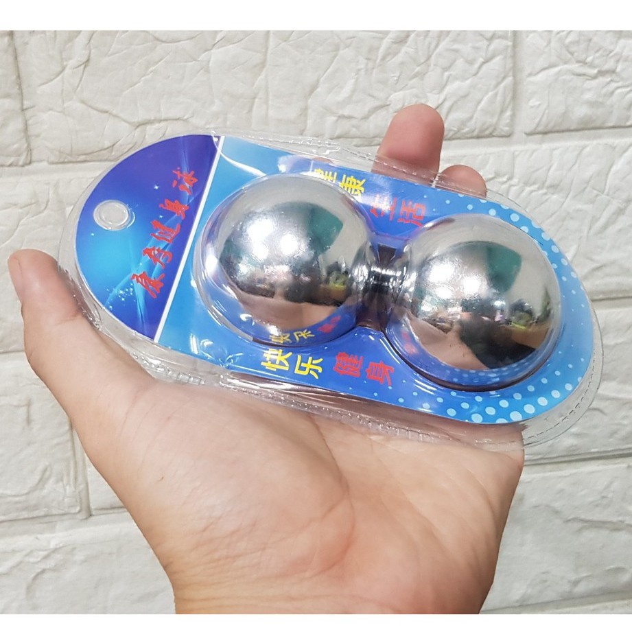 Bi Lăn Tay Inox Vỉ 2 Viên Xanh Dương