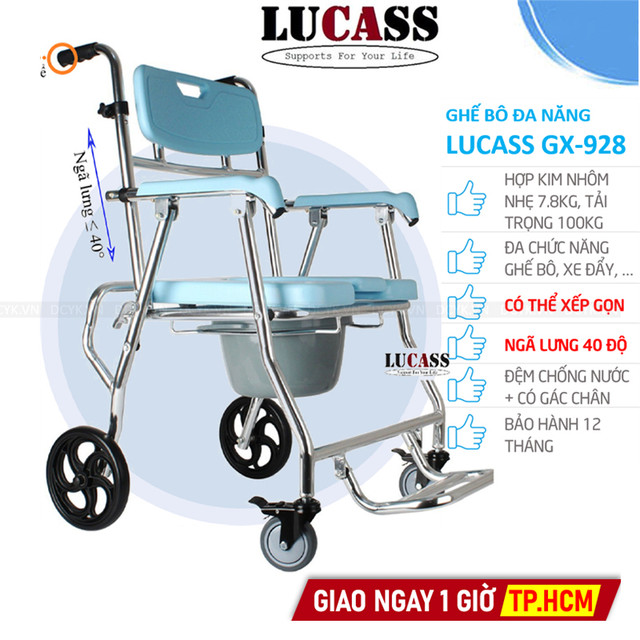 Ghế Bô Đa Năng Có Bánh Xe, Xếp Gọn GX-928 (GX928)