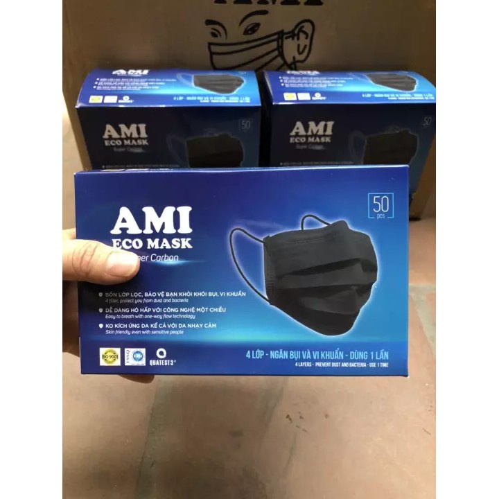 Khẩu Trang Y Tế 4 Lớp AMI (Hộp 50 Cái)