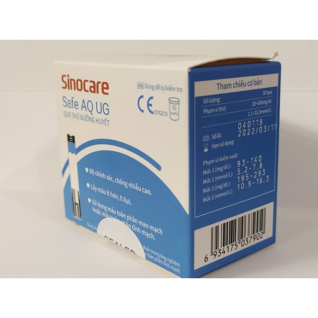 Que Thử Đường Huyết Safe AQ UG