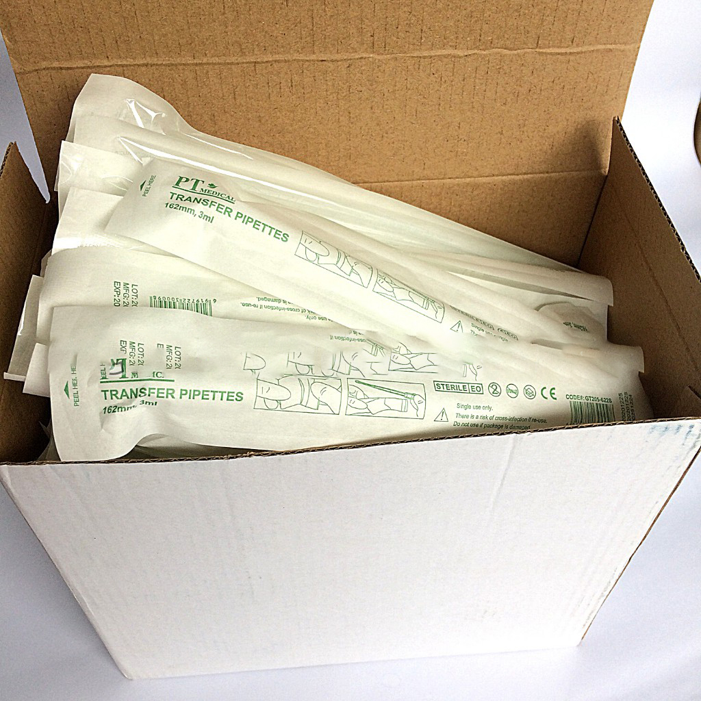 Ống Hút Nhỏ Giọt (Pipet) Nhựa Greetmed, PT Medical (Tiệt Trùng Từng Ống)