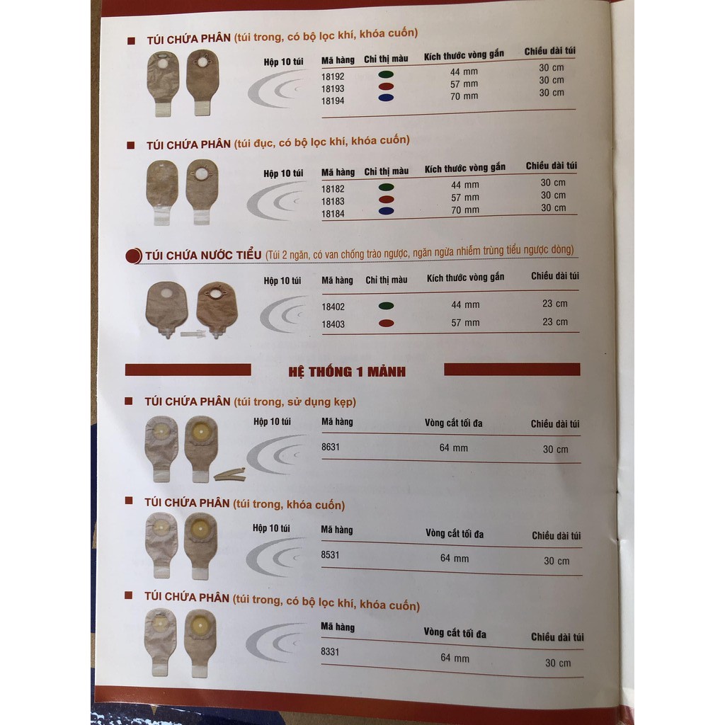 Túi Hậu Môn Nhân Tạo 1 Mảnh Hollister 8331 (Trong, Lọc Khí, Khóa Cuốn)