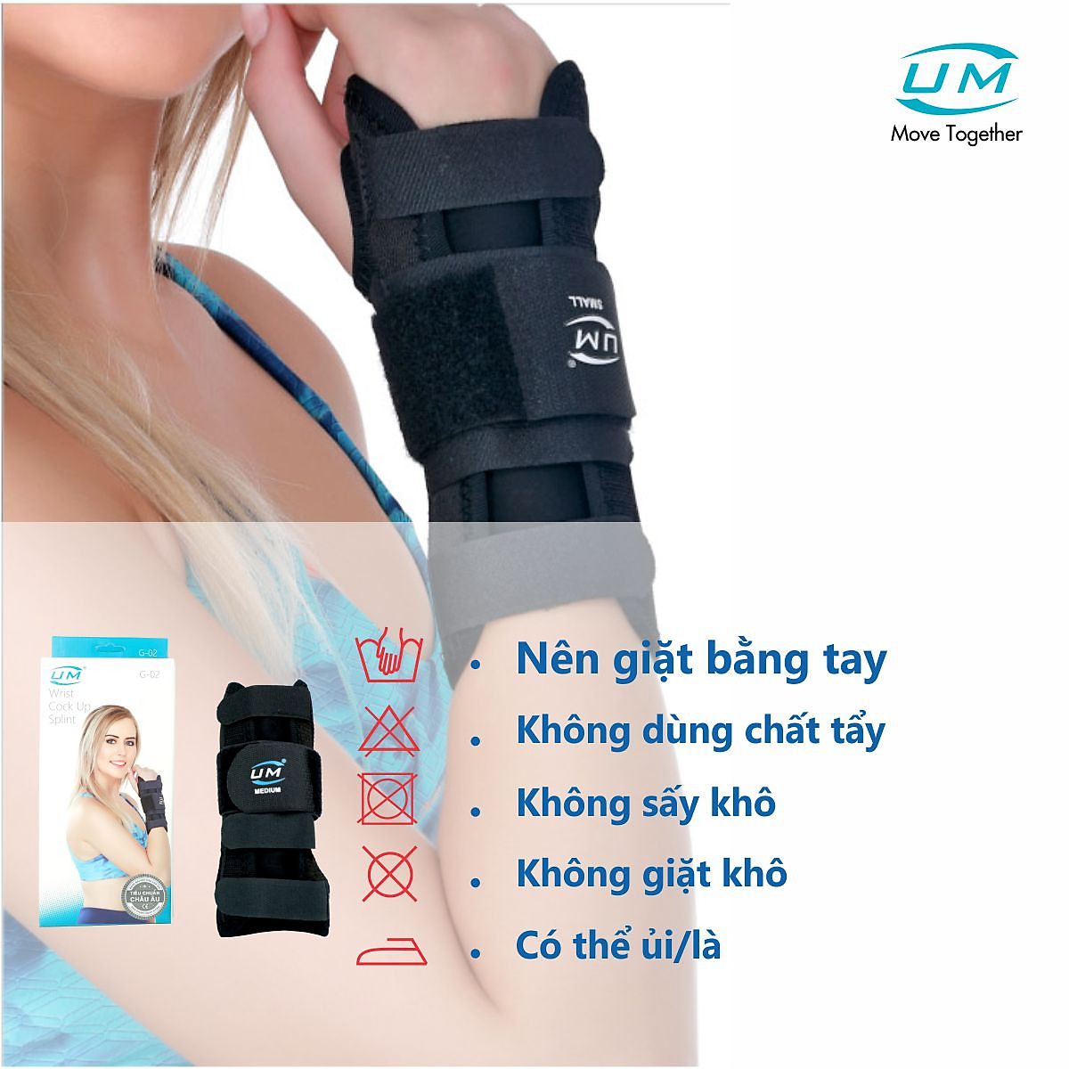 Nẹp Cổ Tay Có Thanh Đỡ United Medicare UM G02