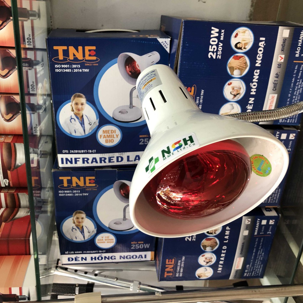 [KÈM BÓNG] Chân Đèn Hồng Ngoại Có Chiết Áp TNE D-Lamp (Hộp Xanh)