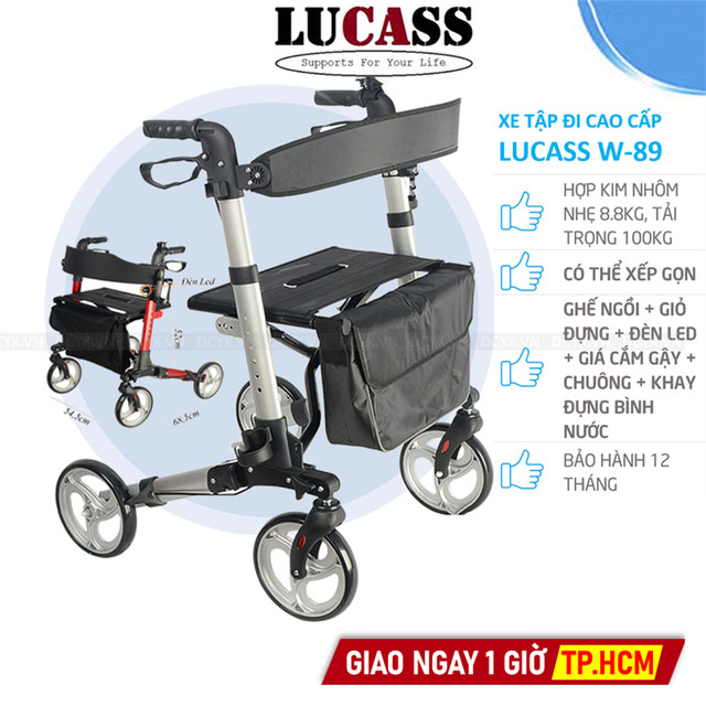 Xe Tập Đi Cao Cấp Có Ghế Ngồi, Giỏ Đựng Lucass W-89 (W89)
