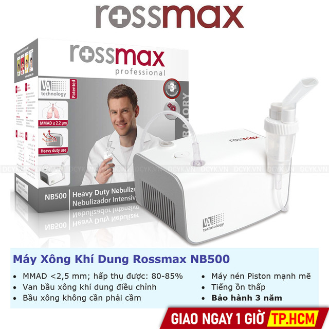 Máy Xông Khí Dung Mũi Họng Rossmax NB500 (NB-500)
