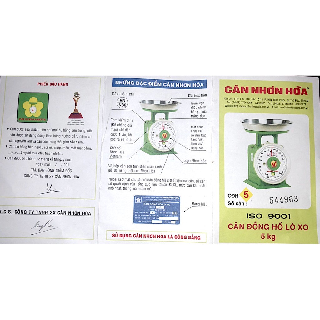 Cân Trẻ Sơ Sinh Nhơn Hòa NHBS-20 (20 Kg)