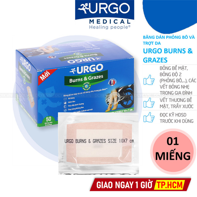 Băng Dán Phỏng Bô Và Trợt Da Urgo BURNS & GRAZES