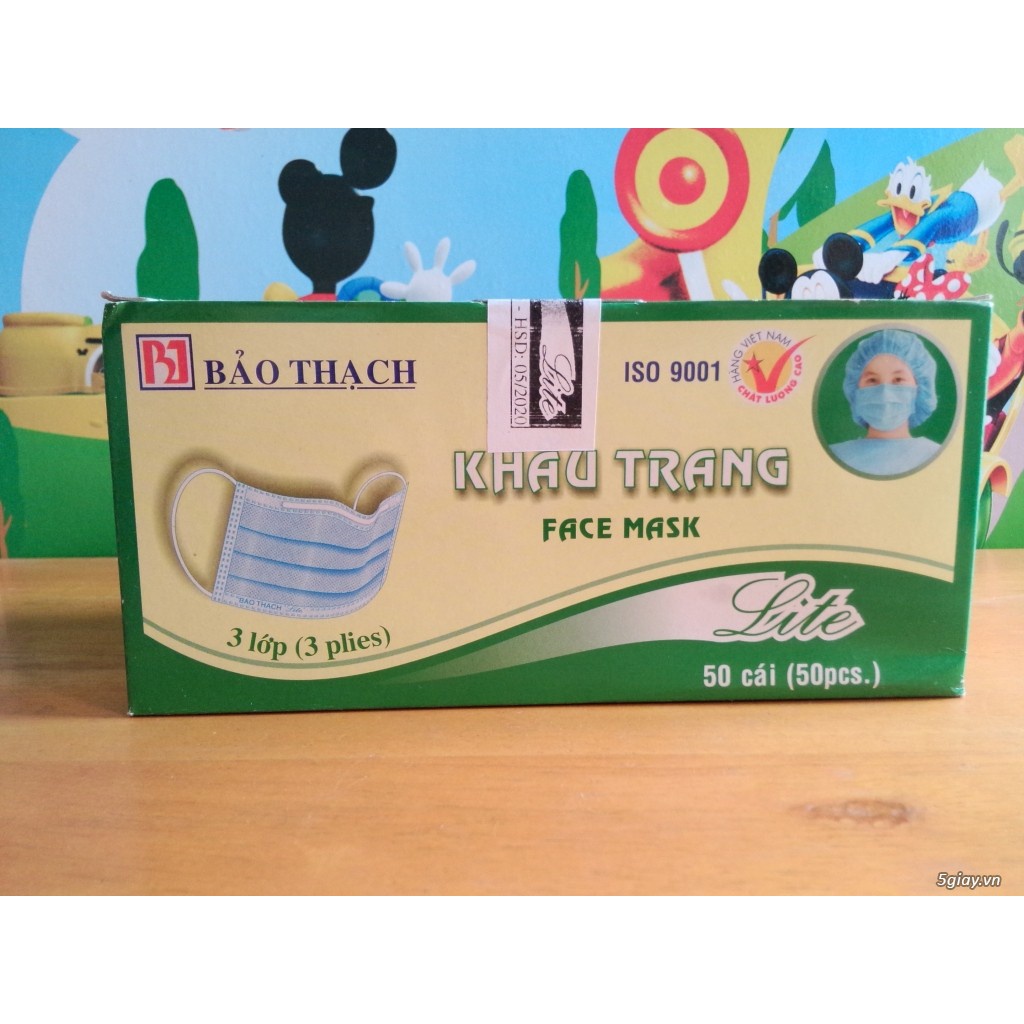 Khẩu Trang Y Tế Bảo Thạch Lite (3 Lớp - Hộp 50 Cái)