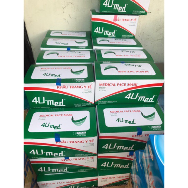Khẩu Trang Y Tế 4U Med (Hộp 50 Cái - 3 Lớp)
