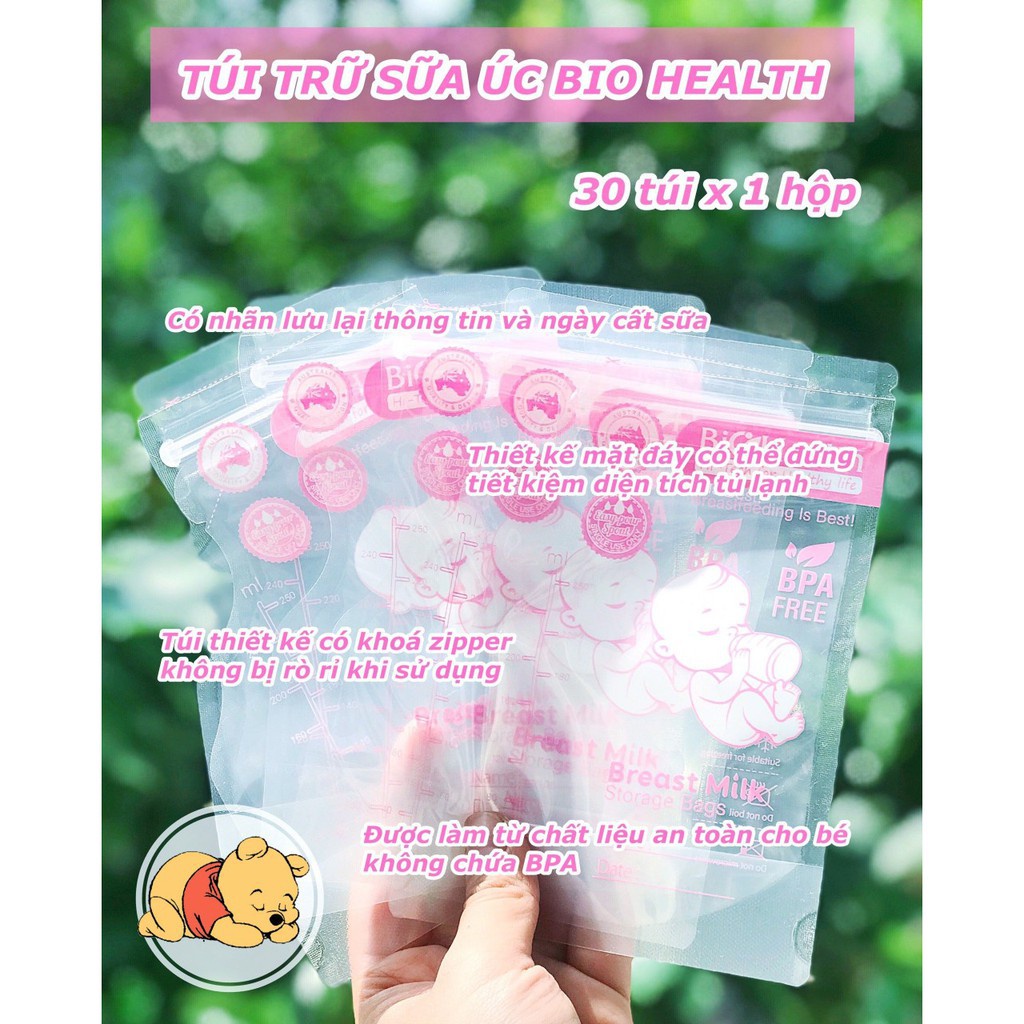 Túi Trữ Sữa Biohealth (240ml) (Hộp 30 Túi)