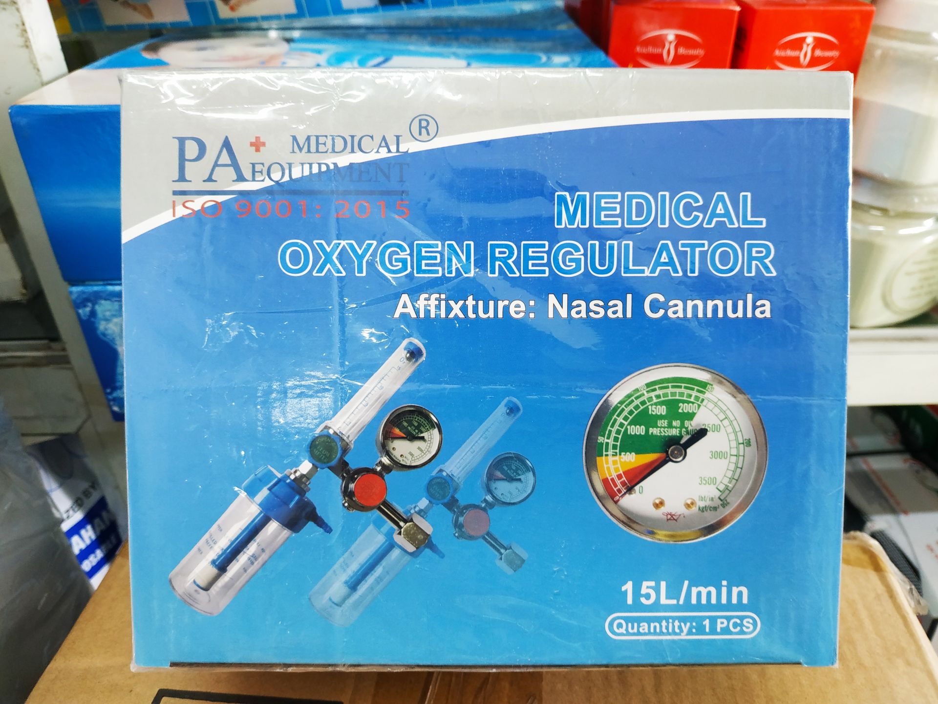 Đồng Hồ Oxy Y Tế Greetmed / PA Medical (Có Bình Tạo Ẩm)