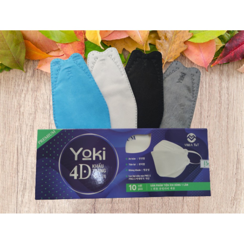 Khẩu trang 4D Yuki / Yoki Premium (Hộp 10 Cái)