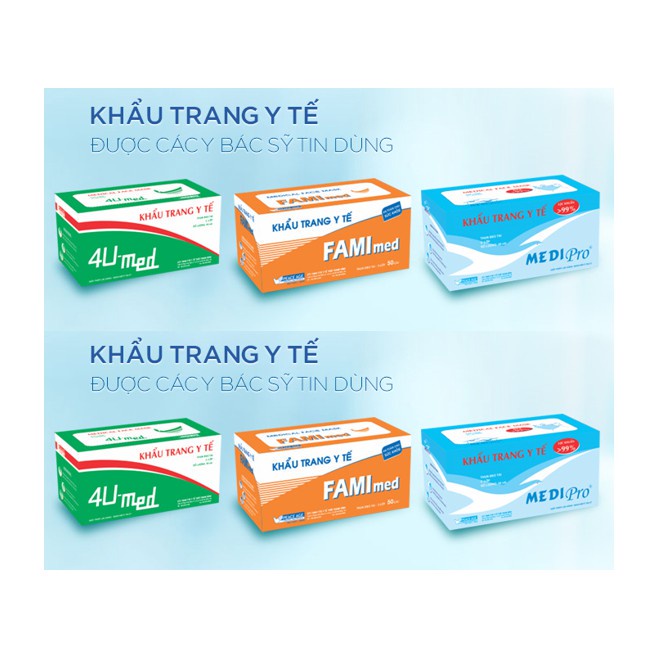 Khẩu Trang Y Tế Medi Pro (Hộp 50 Cái - 3 Lớp)