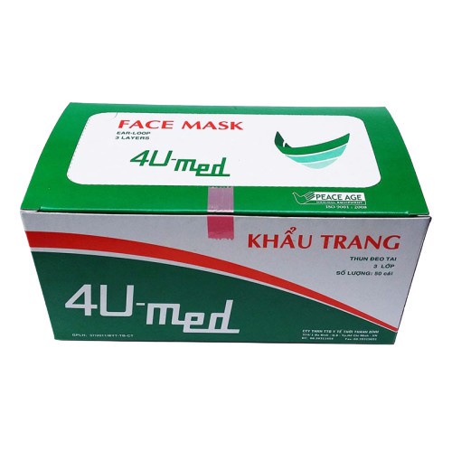 Khẩu Trang Y Tế 4U Med (Hộp 50 Cái - 3 Lớp)