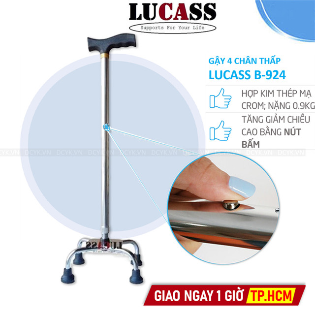 Gậy 4 Chân Thấp Lucass VC24 - Mã cũ B-924 (B924)