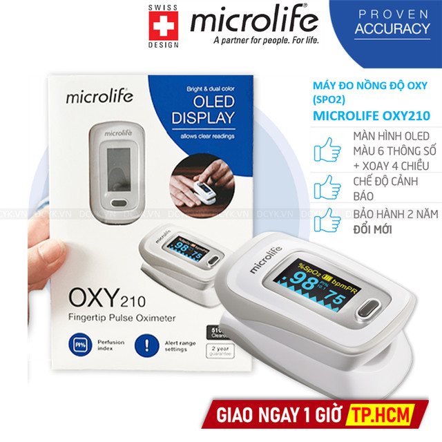 Máy Đo Nồng Độ Oxy (SPO2) Microlife OXY210 (OXY 210)