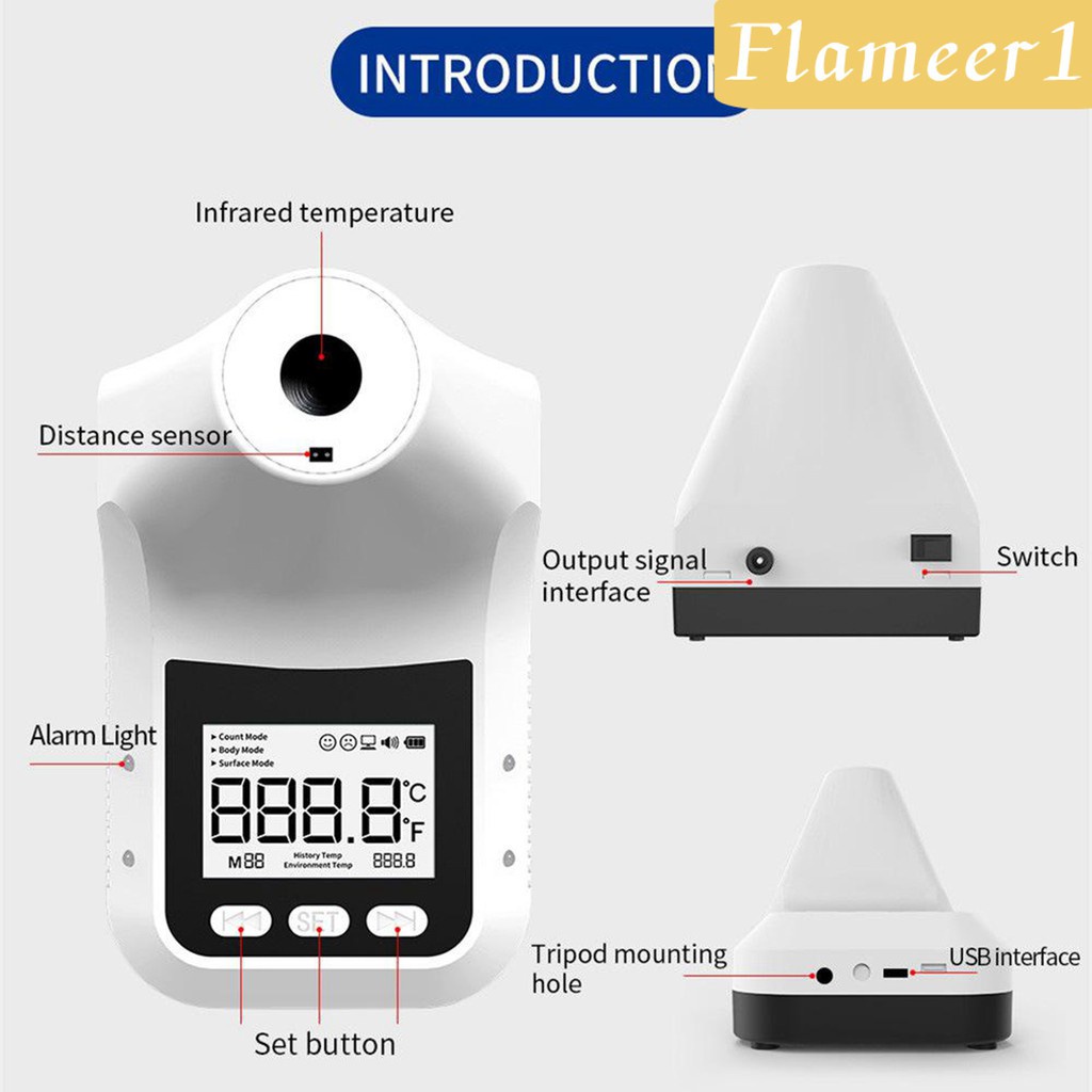 Nhiệt Kế Hồng Ngoại Gắn Tường K3 PRO (Hàng Xịn)