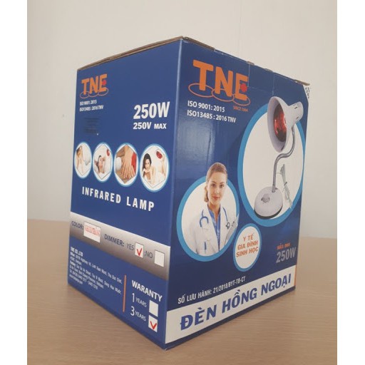 [KÈM BÓNG] Chân Đèn Hồng Ngoại Có Chiết Áp TNE D-Lamp (Hộp Xanh)