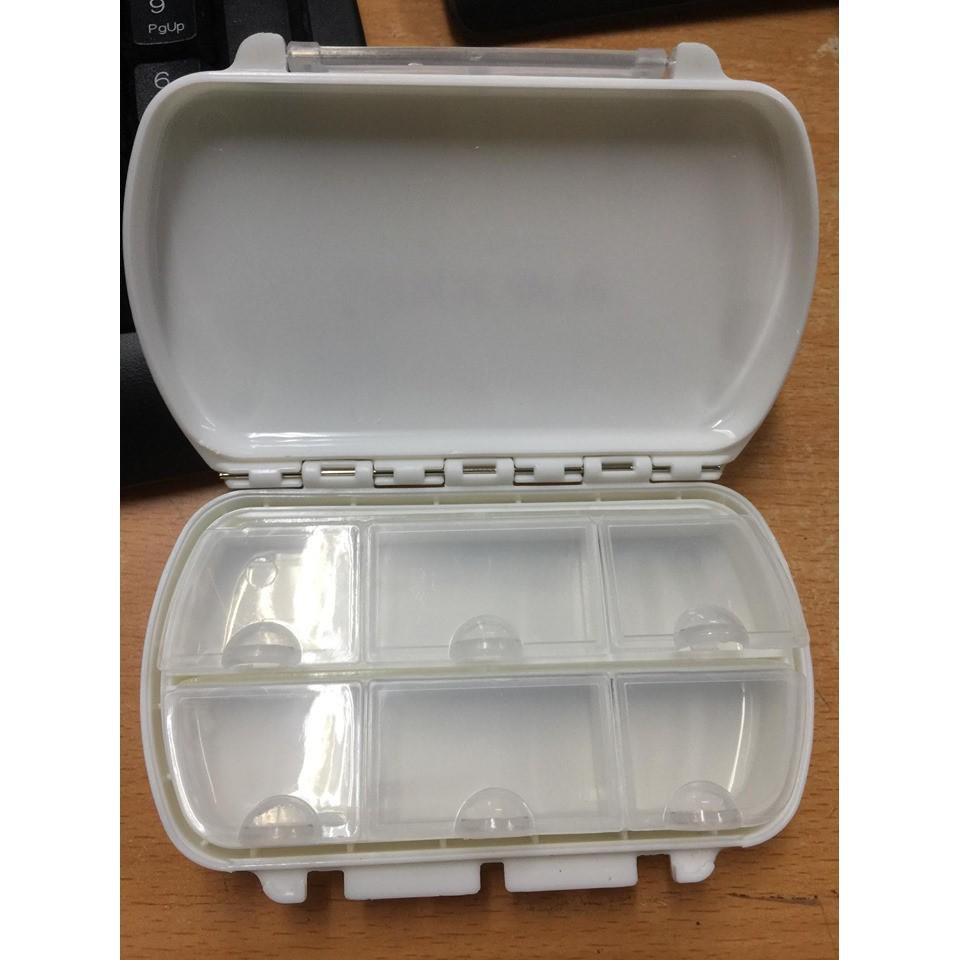 Hộp Chia Thuốc 6 Ngăn Sinocare, Chữ Nhật 6 Ngăn Nhựa Cao Cấp