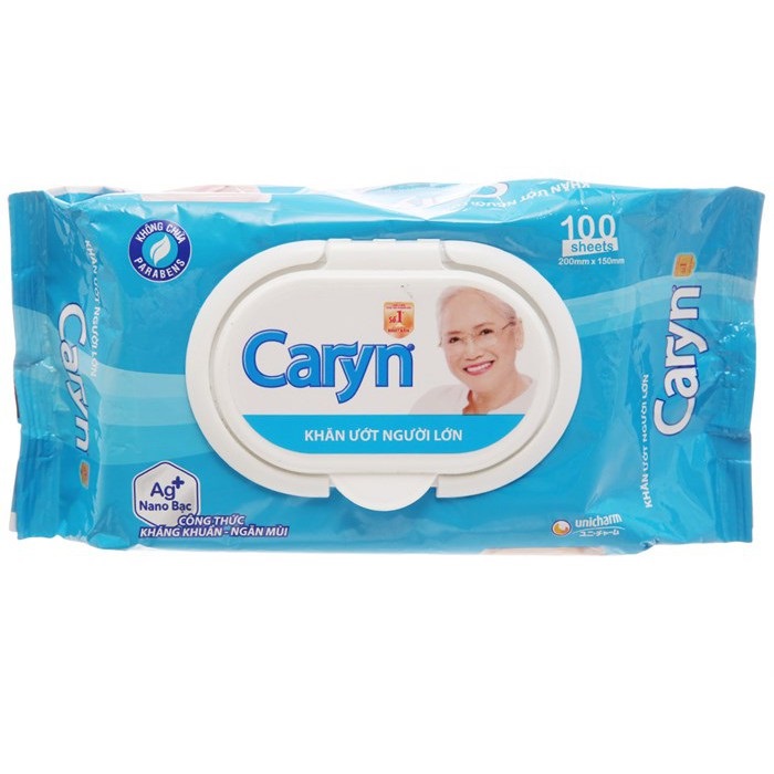 Khăn Ướt Người Lớn Caryn (100 Miếng)