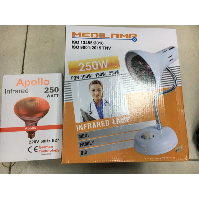 [KÈM BÓNG] Chân Đèn Hồng Ngoại Có Chiết Áp TNE MediLamp (Hộp Vàng)