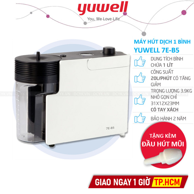 Máy Hút Dịch 1 Bình Yuwell 7E-B5
