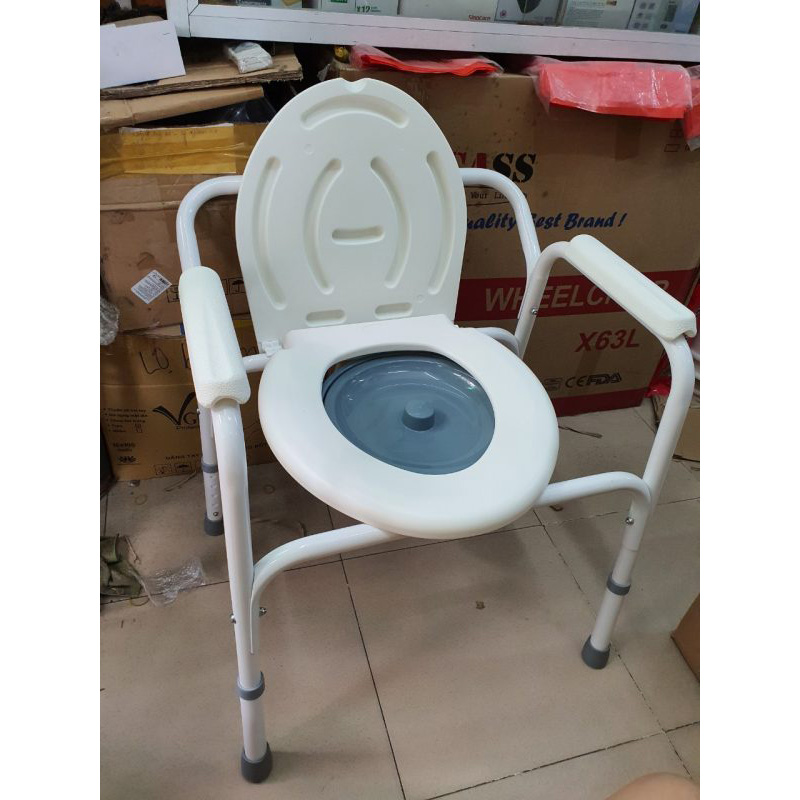 Ghế Bô Vệ Sinh Không Bánh Xe, Khung Sơn, Bô Tròn Lucass G-810 (G810, G8)