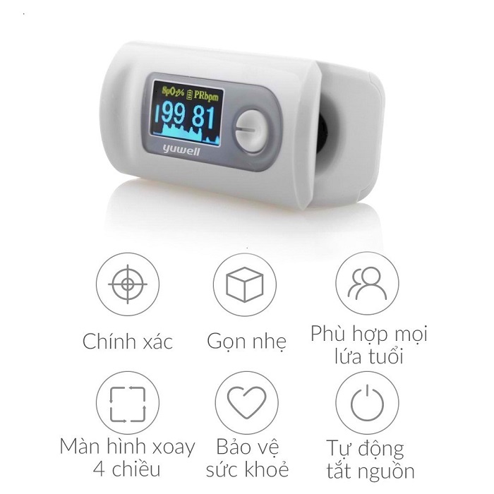 Máy Đo Nồng Độ Oxy SPO2 Và Nhịp Tim Yuwell YX301 (YX-301)