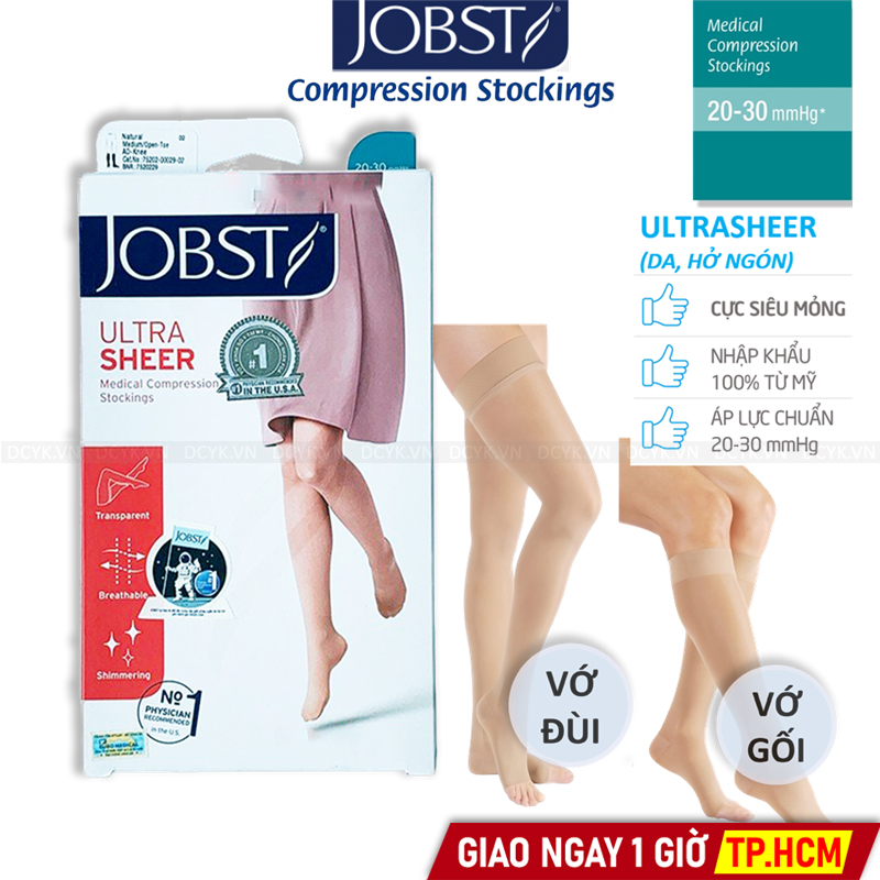 Vớ Y Khoa Chân JOBST Ultrasheer (Da, Hở Ngón)