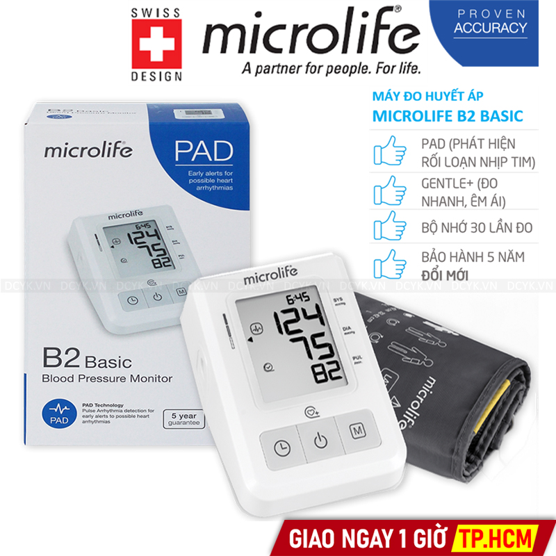 Máy Đo Huyết Áp Bắp Tay Microlife B2 Basic