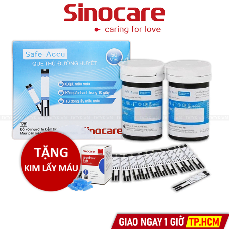 Que Thử Đường Huyết Sinocare Safe Accu